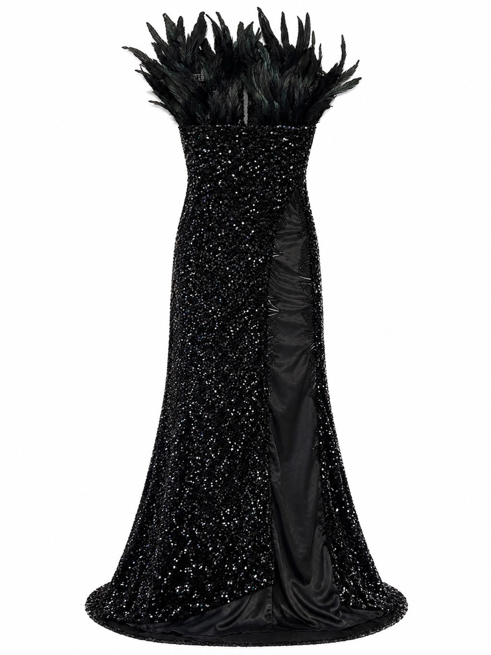 NOVA LUXE / Fashion Nova
Black Sequin Feather Mermaid Gown L SOLD OUT